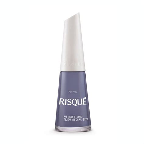 Esmalte Risqué Azul Cinza Cremoso Me Poupe Mas .